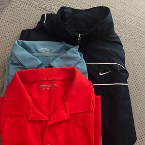 Nike Golf Bundle! Two Polos and Windbreaker